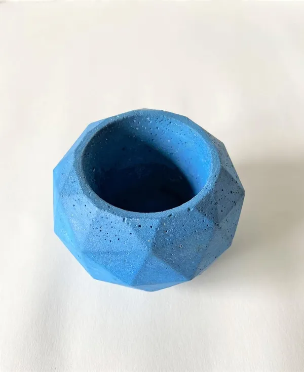 Prizmo_Concrete_Succulent_Planter_Organizer_|_Blue_|_8.8L_X_8.8W_X_6.6H_Cm