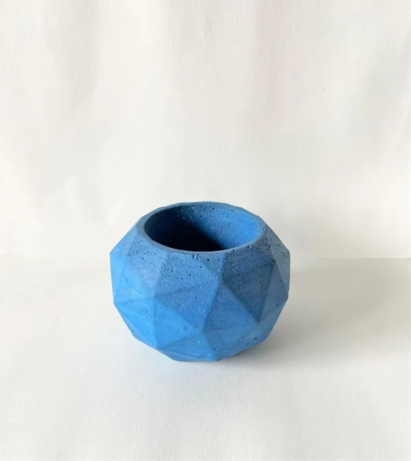 Prizmo_Concrete_Succulent_Planter_Organizer_|_Blue_|_8.8L_X_8.8W_X_6.6H_Cm