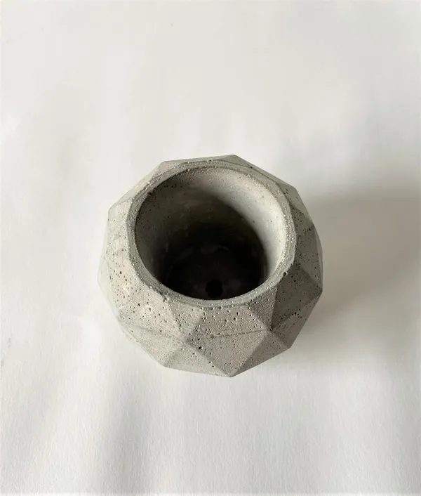 Prizmo_Concrete_Succulent_Planter_Organizer_|_Grey_|_8.8L_X_8.8W_X_6.6H_Cm
