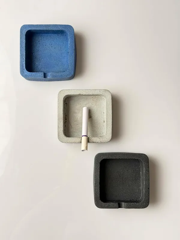 Ashblock_Concrete_Cement_Ashtray_|_Blue_|_22L_X_22W_X_7H_Cm