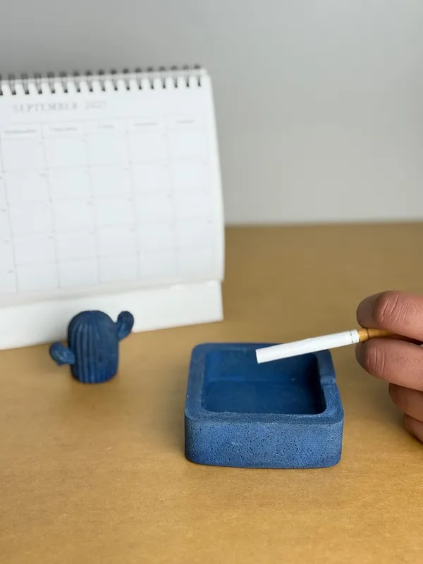 Ashblock_Concrete_Cement_Ashtray_|_Blue_|_22L_X_22W_X_7H_Cm