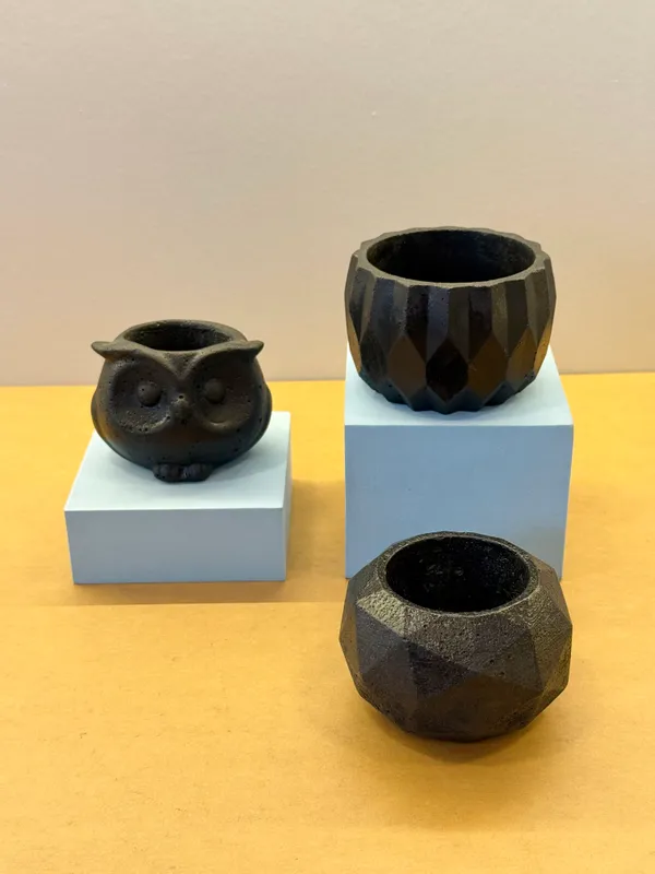 Bubo_The_Owl_Concrete_Succulent_Planter_|_Black_|_6.35H_X_6.35W_Cm