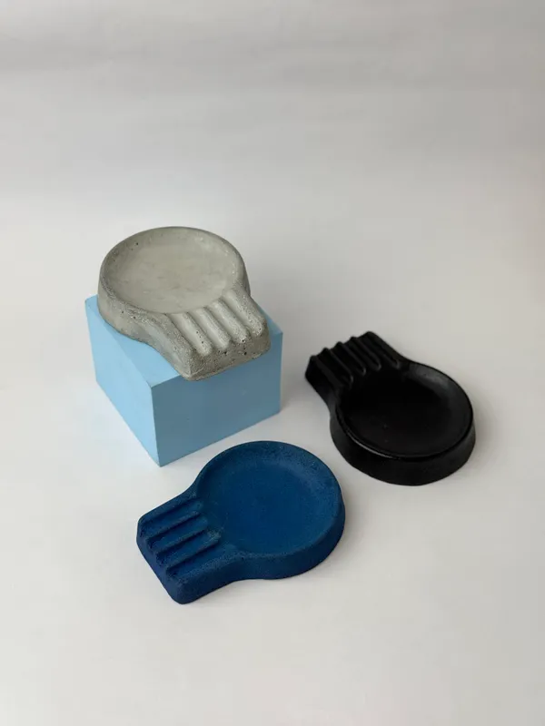 Ashcrash_Concrete_Ashtray_|_Grey_|_9.8L_X_12.9W_X_2.2H_Cm