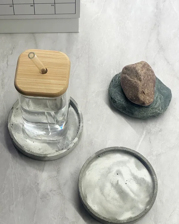 Rustic_Concrete_Coasters_|_Round_|_Grey_|_Set_of_2_|_9.9W_X_1H_Cm