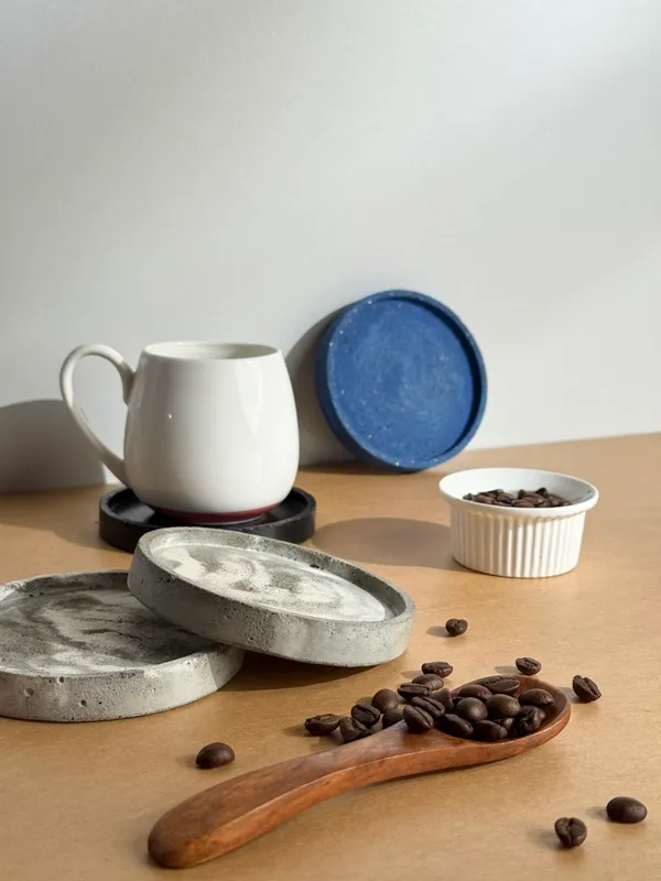 Rustic_Concrete_Coasters_|_Round_|_Grey_|_Set_of_2_|_9.9W_X_1H_Cm