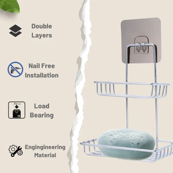 Premium_Stainless_Steel_2_Laye_Soap_Holder_Drill-Free_Self-Adhesive_Wall_Mount_With_Super_Glue_Technology_(17_x_14_x_10)_Cm