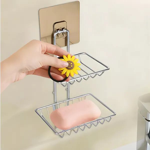 Premium_Stainless_Steel_2_Laye_Soap_Holder_Drill-Free_Self-Adhesive_Wall_Mount_With_Super_Glue_Technology_(17_x_14_x_10)_Cm