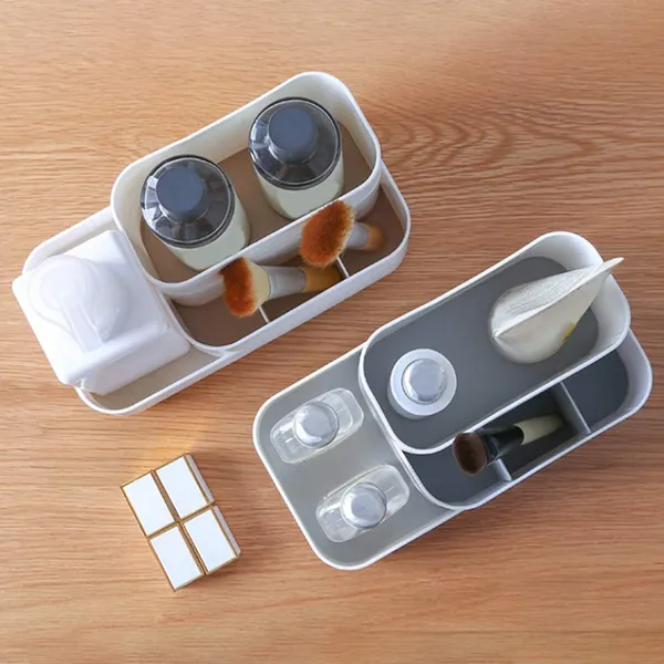 Multi-Compartment_Pen_Holder_,_Desk_Organiser_(Grey/_White)_Pack_Of_1_Pcs