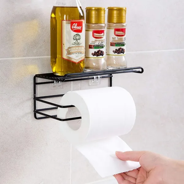 Wall_Mounted_Toilet_Paper_Holder_With_Mobile_Stand_Drill_Free_Super_Glue_Technology_Rack_Suitable_For_Bathroom_|_Kitchen_Carbon_Steel_20_x_9_x_9_Cm