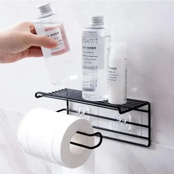 Wall_Mounted_Toilet_Paper_Holder_With_Mobile_Stand_Drill_Free_Super_Glue_Technology_Rack_Suitable_For_Bathroom_|_Kitchen_Carbon_Steel_20_x_9_x_9_Cm