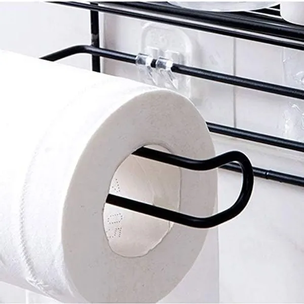 Wall_Mounted_Toilet_Paper_Holder_With_Mobile_Stand_Drill_Free_Super_Glue_Technology_Rack_Suitable_For_Bathroom_|_Kitchen_Carbon_Steel_20_x_9_x_9_Cm