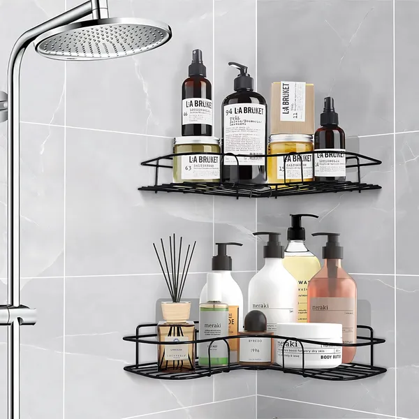 Self-Adhesive_L_Shape_Bathroom_Corner_Shelf,_No_Drilling_Multipurpose_Organizer_Suitable_For_Bathroom_Kitchen_(Black)_Pack_Of_2_Pcs