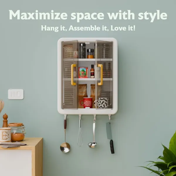 Wall_Mounted_Storage_Cabinet_For_Kitchen_,_Self_Adhesive_No_Drill_Super_Glue_Technology_(White)_Pack_Of_1_Pcs
