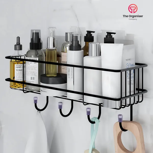 Self-Adhesive_Hook_Shelf_No_Drilling_Multipurpose_Organizer_Suitable_For_Bathroom_Kitchen_(Black)_Pack_Of_1_Pcs
