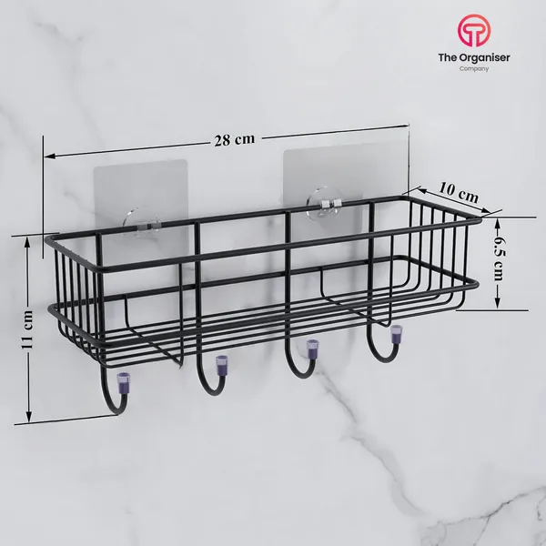 Self-Adhesive_Hook_Shelf_No_Drilling_Multipurpose_Organizer_Suitable_For_Bathroom_Kitchen_(Black)_Pack_Of_1_Pcs