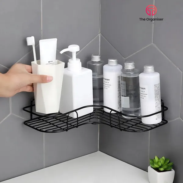 Self-Adhesive_L_Shape_Bathroom_Corner_Shelf,_No_Drilling_Multipurpose_Organizer_Suitable_For_Bathroom_Kitchen_(Black)_Pack_Of_1_Pcs