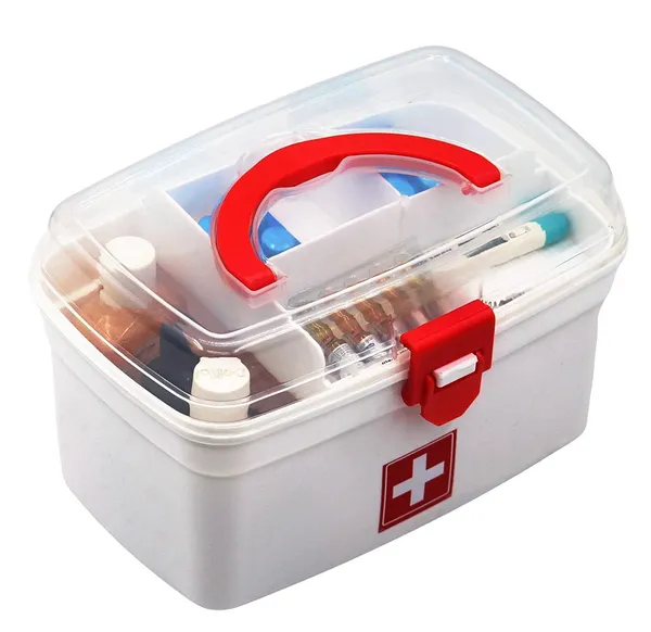 Medical_Box_With_Secure_Lock_|_Portable_First_Aid_Storage_Organizer_For_Home,_Office_&_Travel_|_Multi-Compartment_Medicine_Box_For_Pills_(White)_Pack_Of_1_Pcs