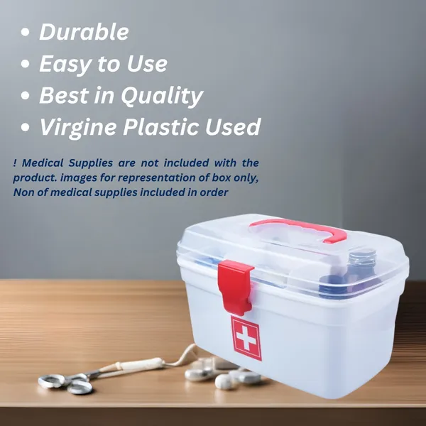 Medical_Box_With_Secure_Lock_|_Portable_First_Aid_Storage_Organizer_For_Home,_Office_&_Travel_|_Multi-Compartment_Medicine_Box_For_Pills_(White)_Pack_Of_1_Pcs