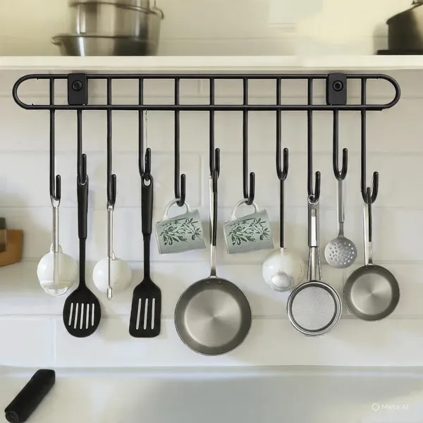 Multi_Purpose_Kitchen_Hook,_Drill_Free_Super_Glue_Technology,_Wall_Mount_With_11_Hooks_Suitable_For_Kitchen_Utensil_,_Wardrobes_|_Bathroom,_Cloth_Hanger_38_x_12_x_3_Cm