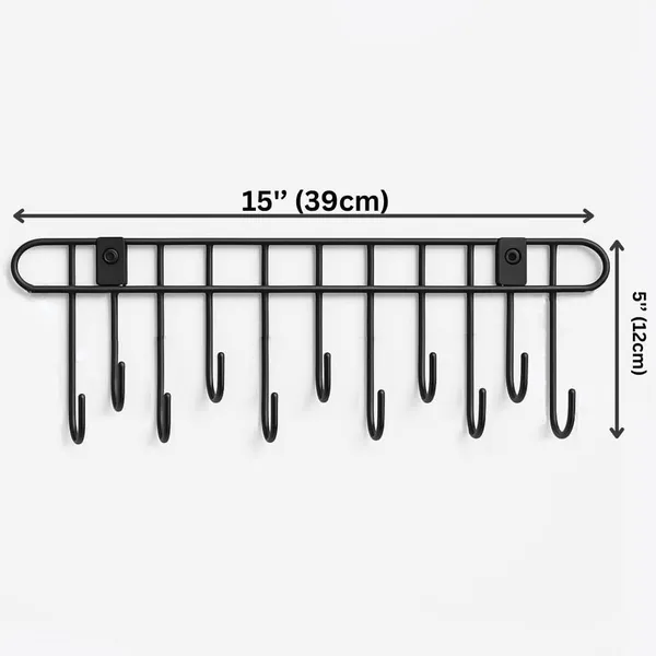 Multi_Purpose_Kitchen_Hook,_Drill_Free_Super_Glue_Technology,_Wall_Mount_With_11_Hooks_Suitable_For_Kitchen_Utensil_,_Wardrobes_|_Bathroom,_Cloth_Hanger_38_x_12_x_3_Cm