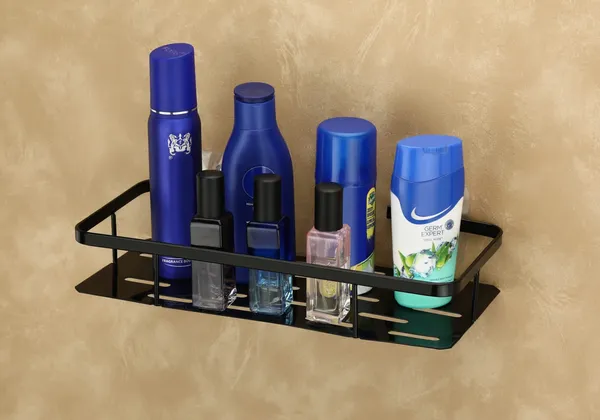 Self_Adhesive_Storage_Shelf_–_Wall_Mounted_Drill_Free_Super_Glue_Technology_Rack_Suitable_For_Bathroom_|_Kitchen_Carbon_Steel_(Black)_Pack_Of_1_Pcs