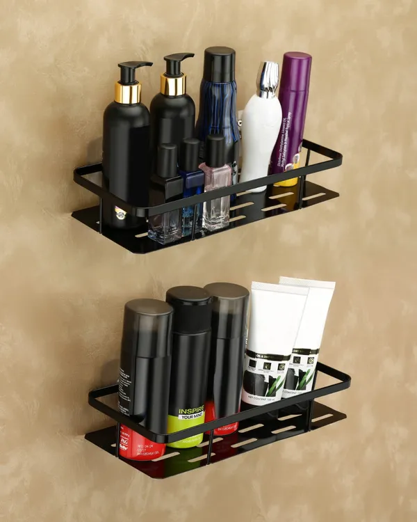 Self_Adhesive_Storage_Shelf_–_Wall_Mounted_Drill_Free_Super_Glue_Technology_Rack_Suitable_For_Bathroom_|_Kitchen_Carbon_Steel_(Black)_Pack_Of_2_Pcs