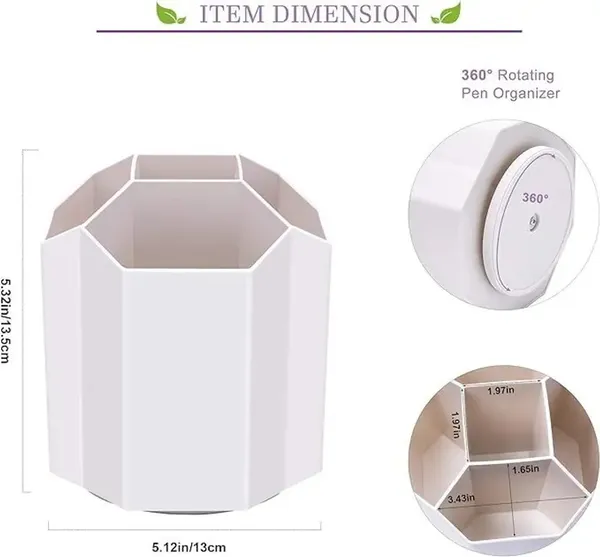 Multi-Compartment_Rotating_Pen_Holder_,_Desk_Organiser_(White)_Pack_Of_1_Pcs