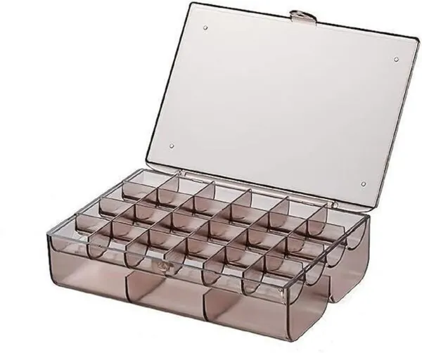 2_Layer_Jewellery_Box_,_Space_Saving_Organiser_(Transparent)_Pack_Of_1_Pcs