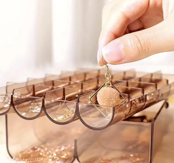 2_Layer_Jewellery_Box_,_Space_Saving_Organiser_(Transparent)_Pack_Of_1_Pcs
