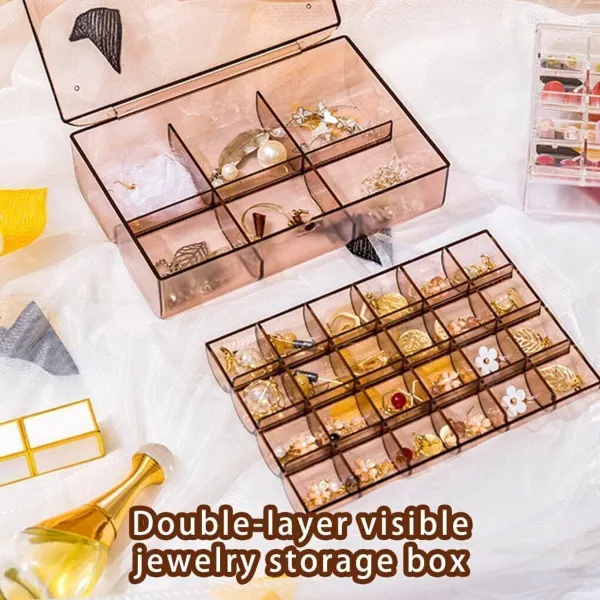 2_Layer_Jewellery_Box_,_Space_Saving_Organiser_(Transparent)_Pack_Of_1_Pcs