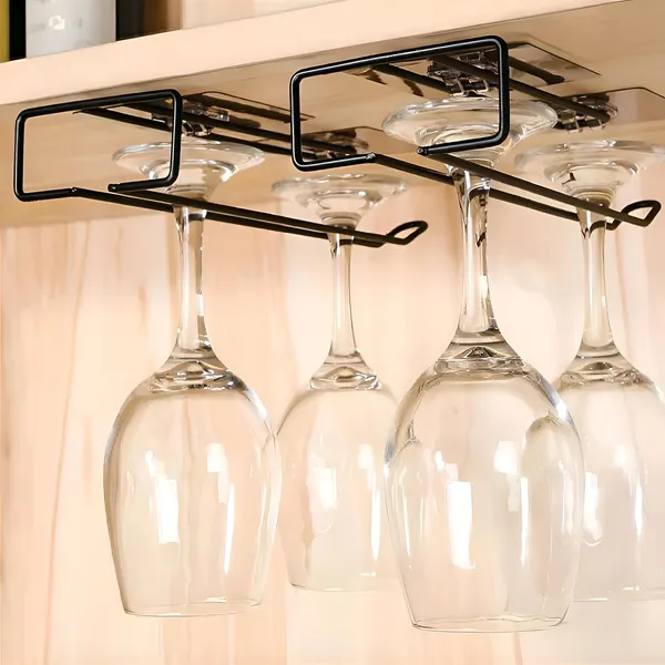 Multi_Purpose_Glass_Holder_-_Drill_Free_Self-Adhesive_Wall_Mount_With_Super_Glue_Technology,_Easy_To_Install,_Space-Saving_Organizer_For_Kitchen_(Black)_Pack_Of_2_Pcs