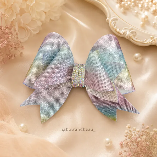 Pastel_Rainbow_Glitter_Bow