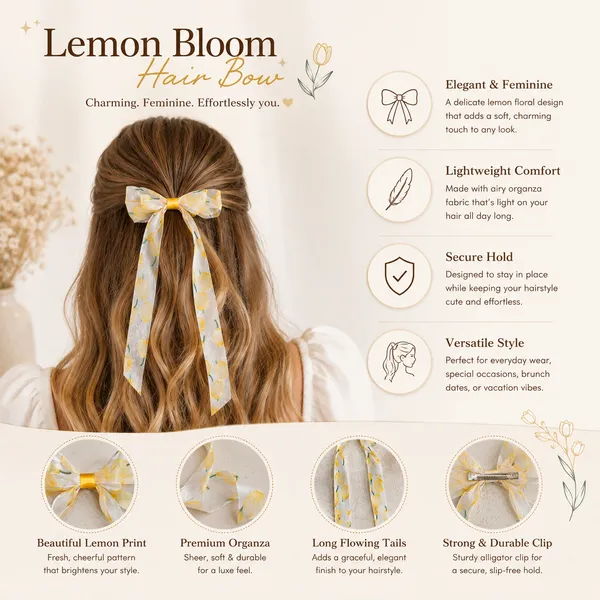 Yellow_Organza_Fabric_Printed_Fabric_Metal_Alligator_Clip_Hair_Bow_Clip_For_Women