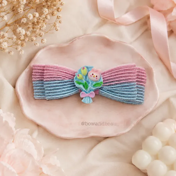 Cute_Pastel_Bunny_&_Flower_Hair_Bow_Clip_for_Girls