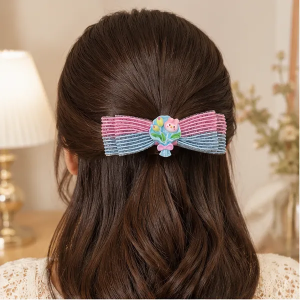 Cute_Pastel_Bunny_&_Flower_Hair_Bow_Clip_for_Girls