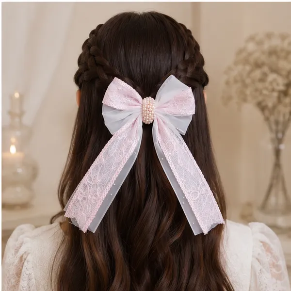 Elegant_Pink_&_White_Organza_Ribbon_Bow