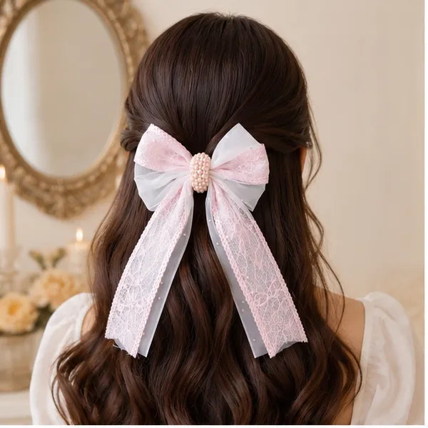 Elegant_Pink_&_White_Organza_Ribbon_Bow