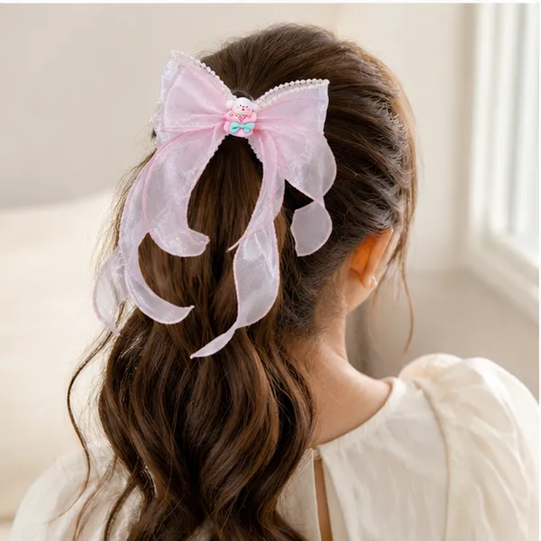 Premium_Pink_Organza_Pearl_Hair_Bow_Clip_for_Girls_&_Women_|_Cute_Cartoon_Charm_Long_Tail_Ribbon_Bow_|_Elegant_Hair_Accessory_for_Parties,_Daily_Wear_&_Special_Occasions