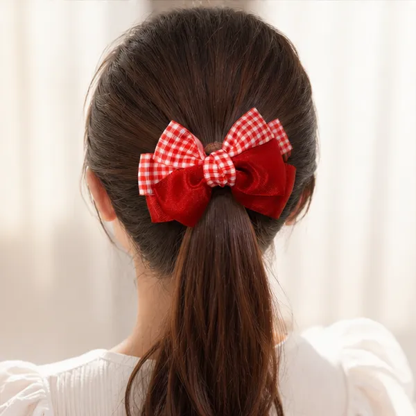 The_Crimson_Picnic_Bow_Red_&_White_Gingham_Double_Layer