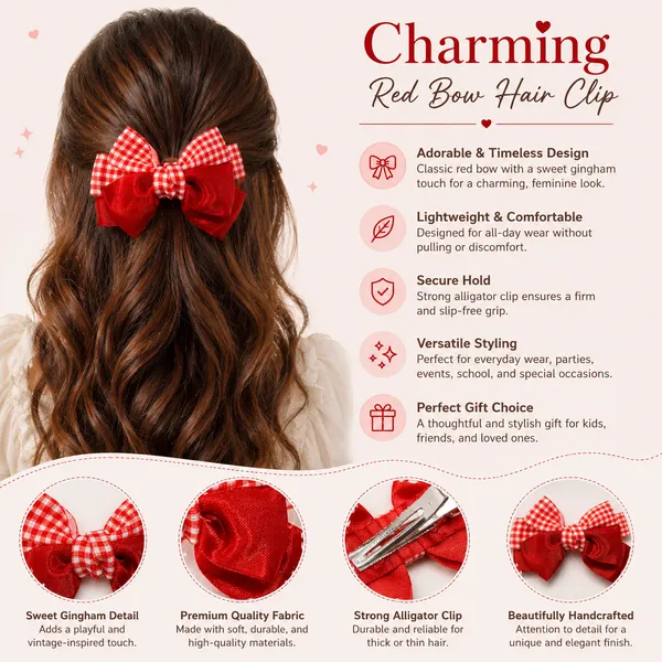 The_Crimson_Picnic_Bow_Red_&_White_Gingham_Double_Layer