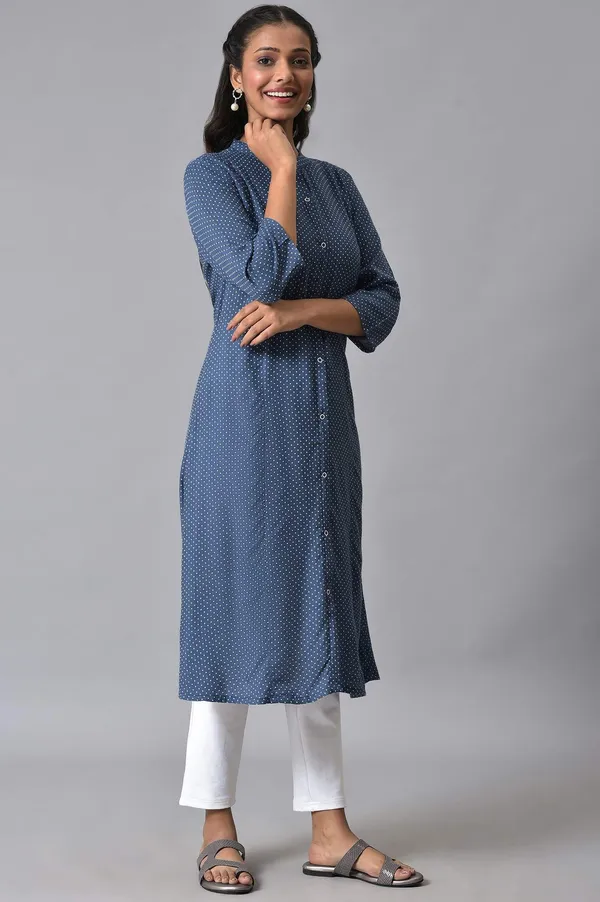 Blue_Viscose_Rayon_Self_Design_Regular_Kurta_For_Women