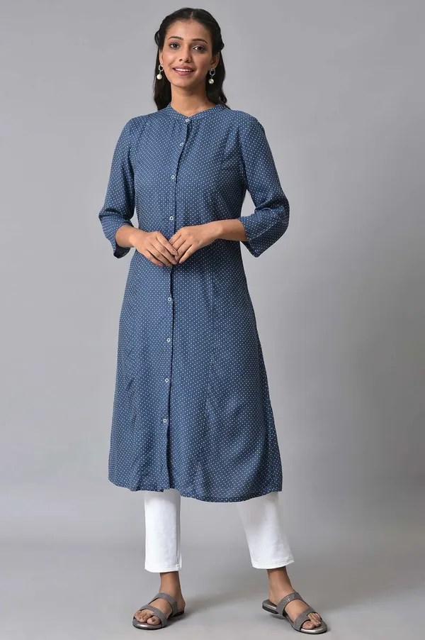 Blue_Viscose_Rayon_Self_Design_Regular_Kurta_For_Women