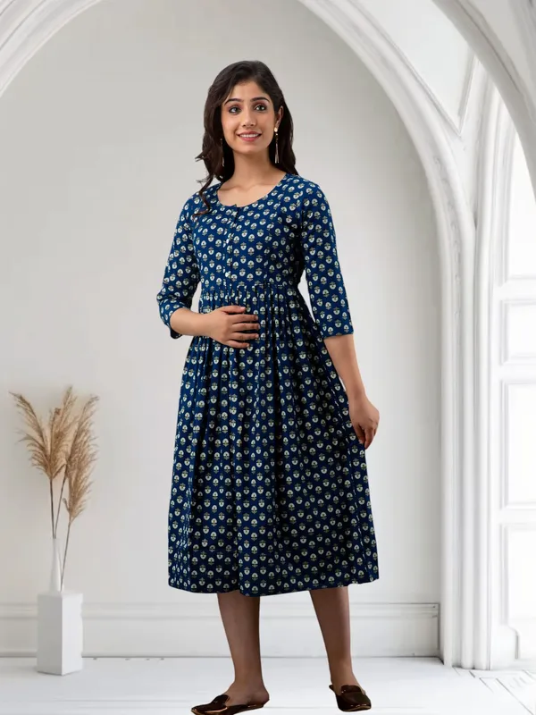 Blue_Viscose_Rayon_Regular_Dress_For_Women