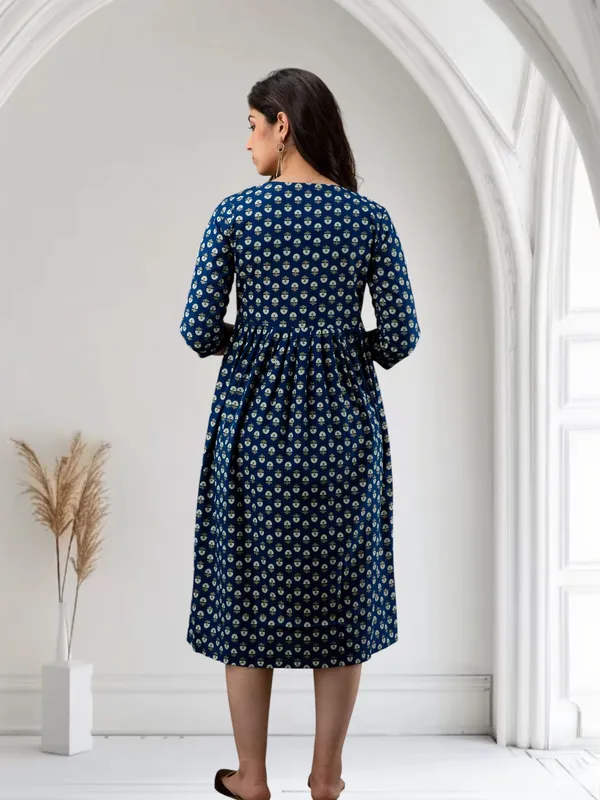 Blue_Viscose_Rayon_Regular_Dress_For_Women