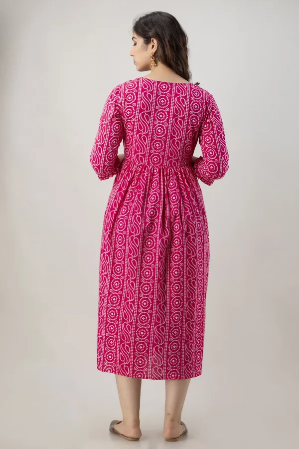 Pink_Pure_Cotton_Floral_Print_Regular_Dress_For_Women