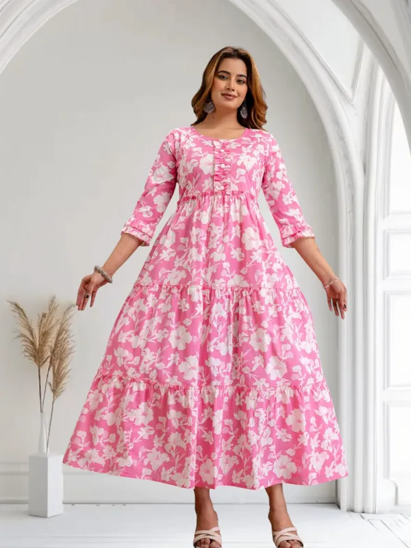 Pink_Pure_Cotton_Floral_Print_Regular_Dress_For_Women