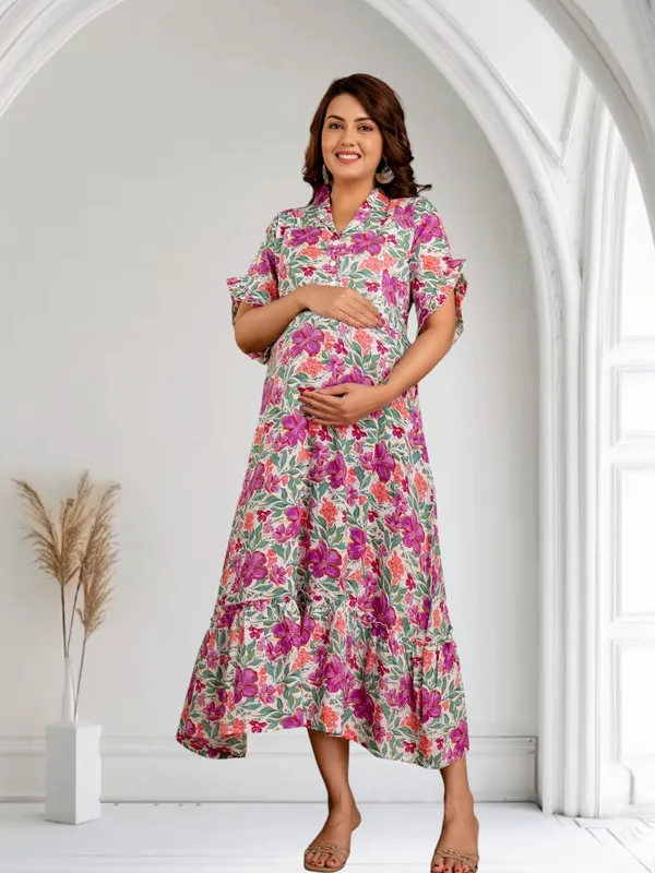 Pink_Pure_Cotton_Floral_Print_Regular_Dress_For_Women