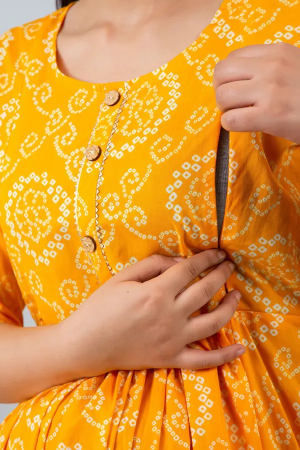 Yellow_Cotton_Blend_Printed_Regular_Kurta_For_Women