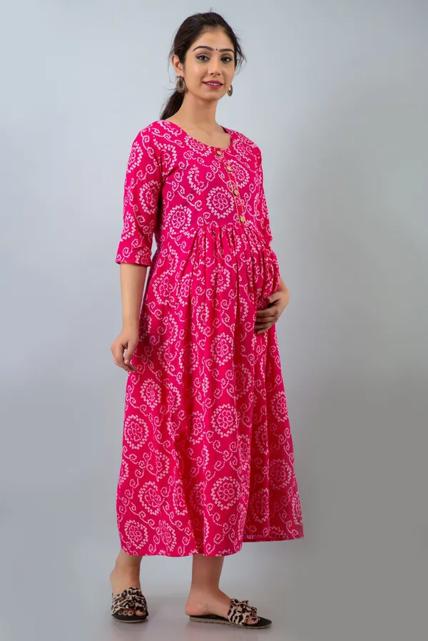 Pink_Cotton_Blend_Printed_Regular_Kurta_For_Women