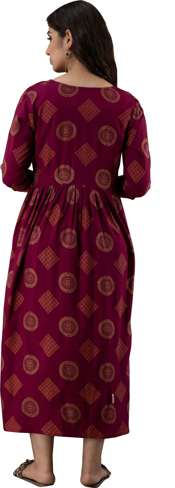 Maroon_Viscose_Rayon_Printed_Regular_Kurta_For_Women
